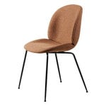 Beetle chair, full.upholst.,conic matt black, Around boucle 032