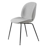 Dining chairs, Beetle chair, fully upholstered, conic matt black, Remix 3 123, Black