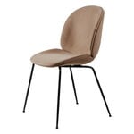 Dining chairs, Beetle chair, fully upholstered, conic matt black,Sunday 034, Black