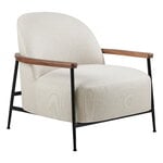 Sejour lounge chair w.armrests, walnut-black-Plain 0001
