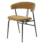 Dining chairs, Violin chair, fully upholstered, Velvet grey green 294, Black