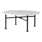 Patio tables, Carmel coffee table, 75 x 75 cm, black - clam white, White