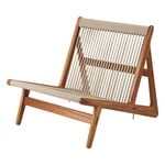 MR01 Initial Outdoor lounge chair, oiled iroko