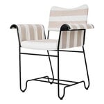 Trädgårdsstolar, Tropique stol, klassiskt svart - Leslie Stripe 40, Vit