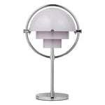 GUBI Multi-lite portable table lamp, chrome - pale lilac