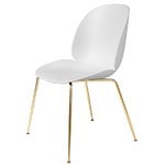 Gubi Sedia Beetle, ottone - bianco