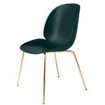 Beetle chair, brass - green