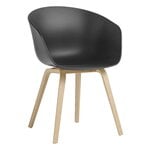 Dining chairs, About A Chair AAC22, lacquered oak - soft black, Black