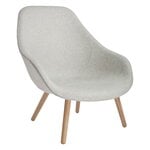 Fåtöljer, About A Lounge Chair AAL92, lackerad ek - Divina Melange 120, Grå