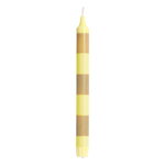 Stripe candle, light yellow - beige