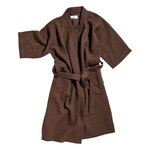 Waffle bathrobe, one size, coffee brown