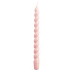 Kynttilät, Long Spiral kierrekynttilä, vaalea roosa, Vaaleanpunainen