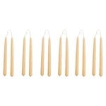 Candles, Mini Conical candles, set of 12, beige, Beige