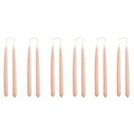 Candles, Mini Conical candles, set of 12, light rose, Pink