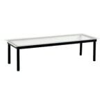Sohvapöydät, Kofi sohvapöytä 140x50cm, mustaksi lak. tammi - teksturoitu lasi, Musta