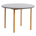 Tables de salle à manger, Table Two-Colour, 105 cm, ocre - gris clair, Gris