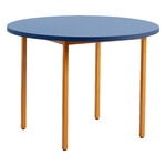 Two-Colour table, 105 cm, ochre - blue
