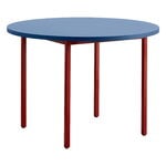 Dining tables, Two-Colour table, 105 cm, maroon red - blue, Red
