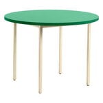 Dining tables, Two-Colour table, 105 cm, ivory - green mint, White