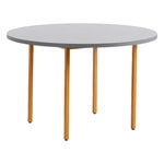 Ruokapöydät, Two-Colour pöytä, 120 cm, okra - vaaleanharmaa, Harmaa
