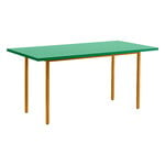 Ruokapöydät, Two-Colour pöytä, 160 x 82 cm, okra - mintunvihreä, Keltainen