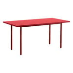 Tables de salle à manger, Table Two-Colour, 160 x 82 cm, rouge marron - rouge, Rouge