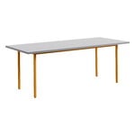 Two-Colour table, 200 x 90 cm, ochre - light grey