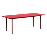 Tables de salle à manger, Table Two-Colour, 200 x 90 cm, rouge marron - rouge, Rouge