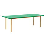 Two-Colour pöytä, 240 x 90 cm, okra - mintunvihreä