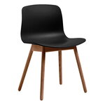 Dining chairs, About A Chair AAC12 Eco, lacquered walnut - black, Black