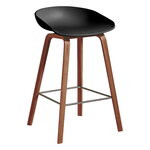 About A Stool AAS32, 65 cm, lacquered walnut - black