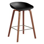 Bar stools & chairs, About A Stool AAS32 Eco, 65 cm, lacquered walnut - black, Black
