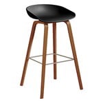 Bar stools & chairs, About A Stool AAS32 Eco, 75 cm, lacquered walnut - black, Black