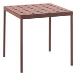 Patio tables, Balcony table, 75 x 76 cm, iron red, Red