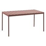 Patio tables, Balcony table, 144 x 76 cm, iron red, Red