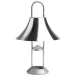 Mousqueton Portable table lamp, brushed stainless steel