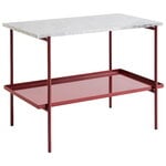 HAY Rebar side table, 75 x 44 cm, barn red - grey marble