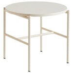 Side & end tables, Rebar side table, 45 cm, alabaster - beige marble, Beige