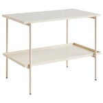Side & end tables, Rebar side table, 75 x 44 cm, alabaster - beige marble, Beige