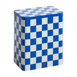 HAY Tin container, L, blue - off-white