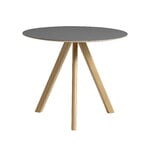 HAY Table CPH20 2.0, 90 cm, chêne laqué - linoléum gris