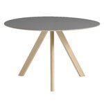 HAY Table CPH20 2.0, 120 cm, chêne laqué - linoléum gris