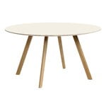 HAY Table CPH25 2.0, 140 cm, chêne laqué - linoléum blanc cassé