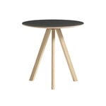 HAY CPH20 2.0 coffee table, 50 cm, lacquered oak - black linoleum