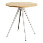 Ruokapöydät, Pyramid Café pöytä 21, 70 cm, beige - kirkaslakattu tammi, Beige