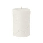 Marimekko Unikko pillar candle, 10 cm, off-white