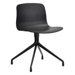 Chaises de salle à manger, Chaise de bureau About A Chair AAC10, noir 2.0 - aluminium noir, Noir