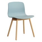 Dining chairs, About a Chair AAC12, dusty blue 2.0 - lacquered oak, Light blue
