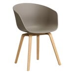 Ruokapöydän tuolit, About A Chair AAC22 tuoli, khaki 2.0 - lakattu tammi, Ruskea