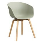 Dining chairs, About A Chair AAC22, pastel green 2.0 - lacquered oak, Natural